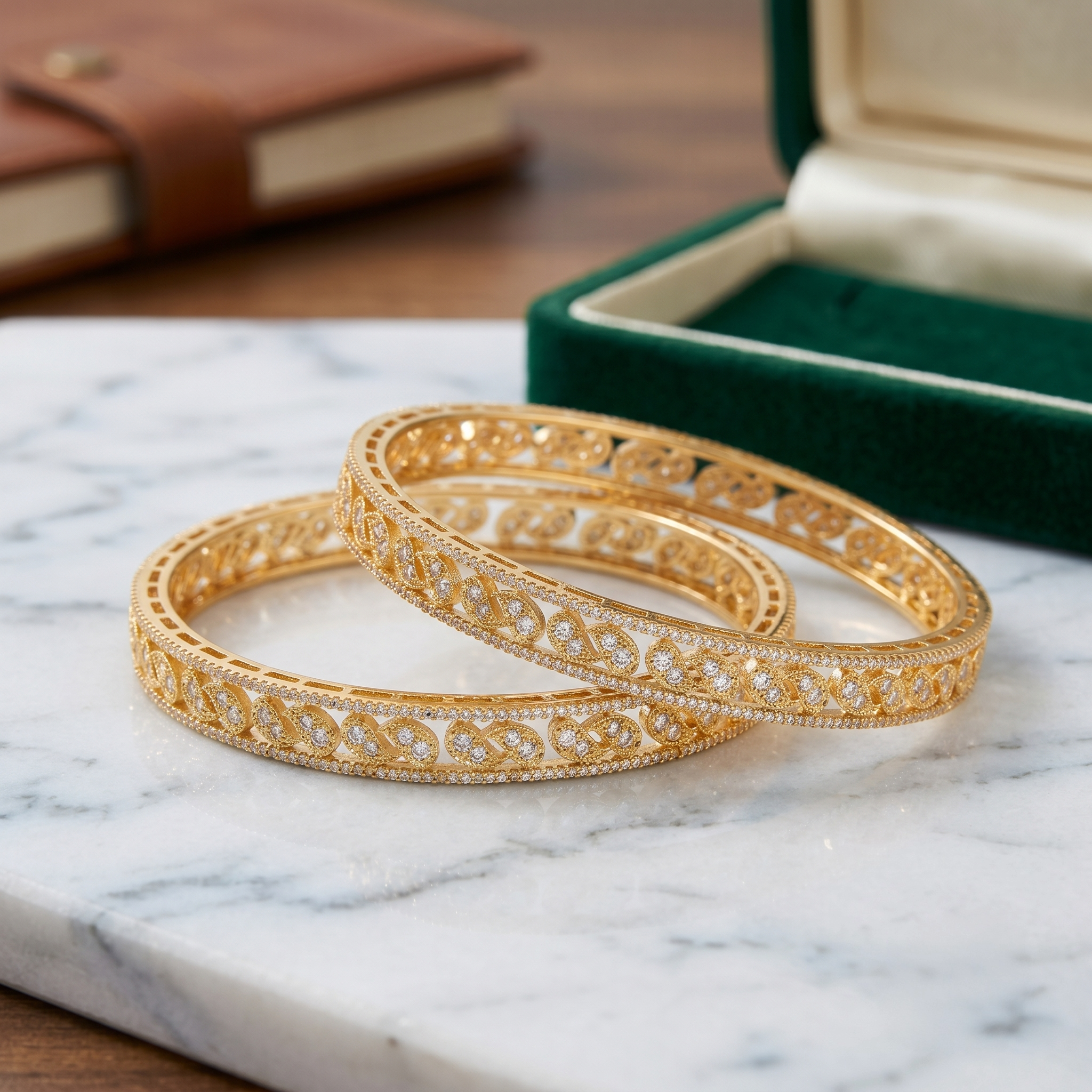 Designer AD Bangle alternate angle - Avalna